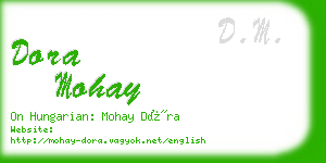 dora mohay business card